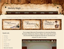 Tablet Screenshot of memorymagic.ca